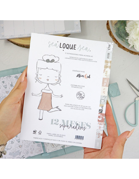 Set of 12 dividers 'Sea lo que sea'