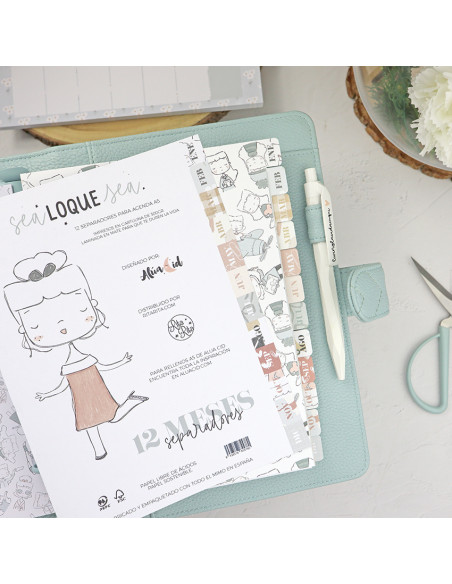 Set of 12 dividers 'Sea lo que sea'