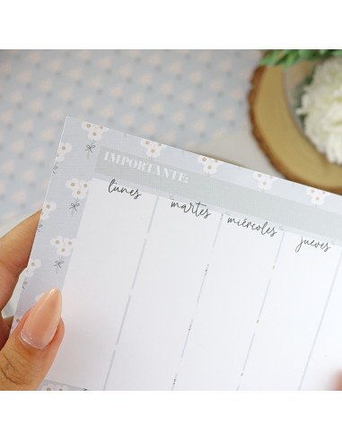 'Semana horizontal' XL notepad | Sea lo que sea collection