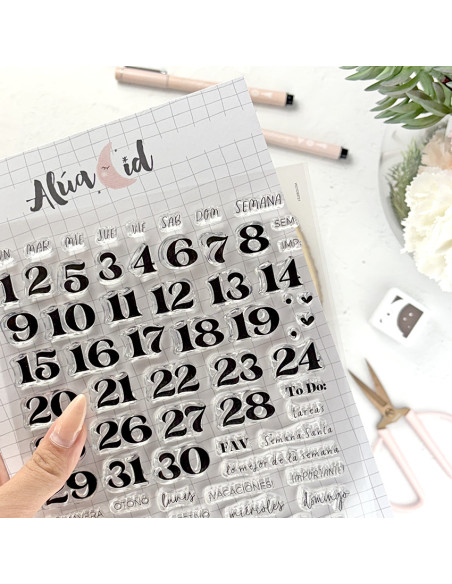 Mi agenda perfecta Clear stamp set