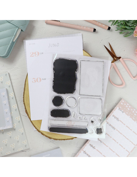 Manchas agenda Clear stamp set | Alúa Cid