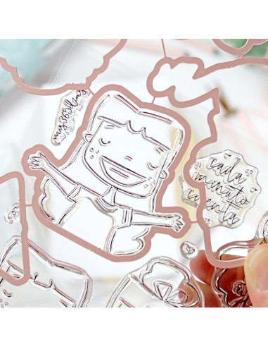 esmivida Clear stamp and dies set by Alúa Cid