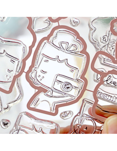 esmivida Clear stamp and dies set by Alúa Cid