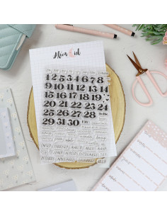 Mi agenda perfecta clear stamps set | Alúa Cid
