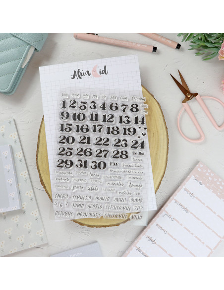 Mi agenda perfecta Clear stamp set