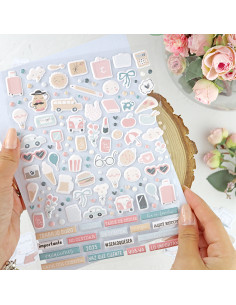 Sea lo que sea puffy stickers | Alúa Cid design