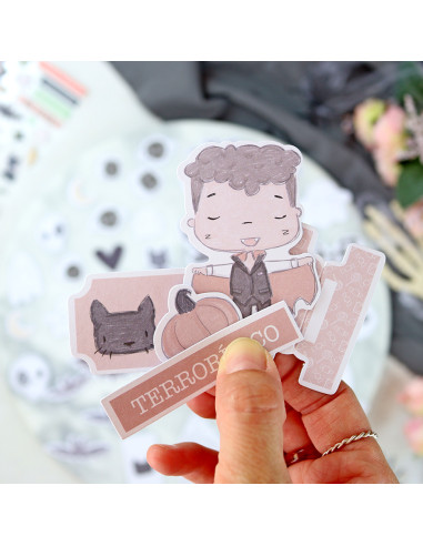 Cute Halloween die-cut by Alúa Cid