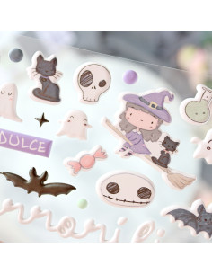 Cute Halloween puffy stickers | Alúa Cid design 2