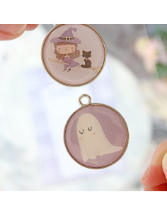 Cute Halloween metallic charms set | Alúa Cid design 2