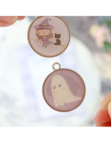 Cute Halloween metallic charms set |...