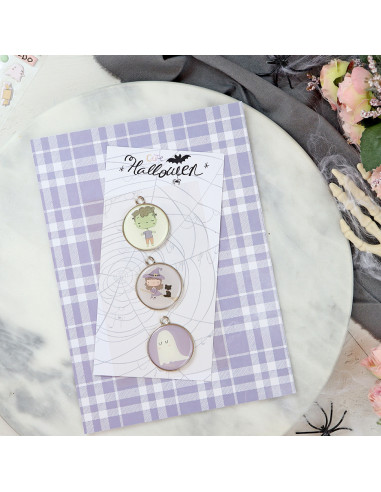 Cute Halloween metallic charms set |...