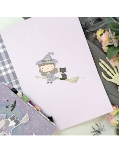 Sabrina laminated paper| Cute Halloween collection by... 2