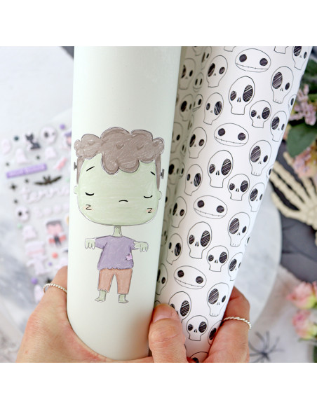 Frankeira laminated paper sheet | Cute Halloween collection by Alúa Cid