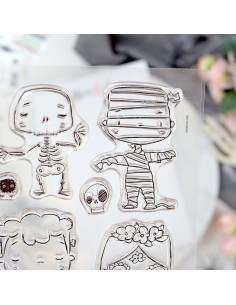 Cute Halloween clear stamp set by Alúa Cid 2