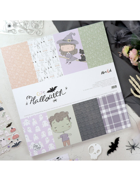 Cute Halloween 12x12" paper pad | Alúa Cid design