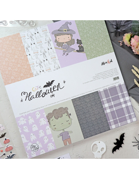 Cute Halloween 12x12" paper pad | Alúa Cid design