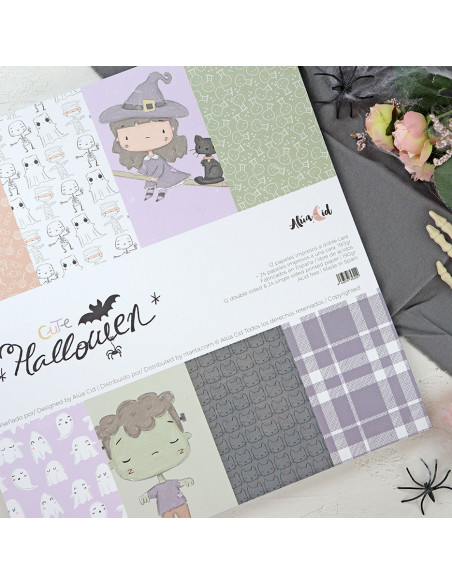 Cute Halloween 12x12" paper pad | Alúa Cid design