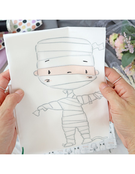 Tutankamón Printed panel fabric | Cute Halloween collection