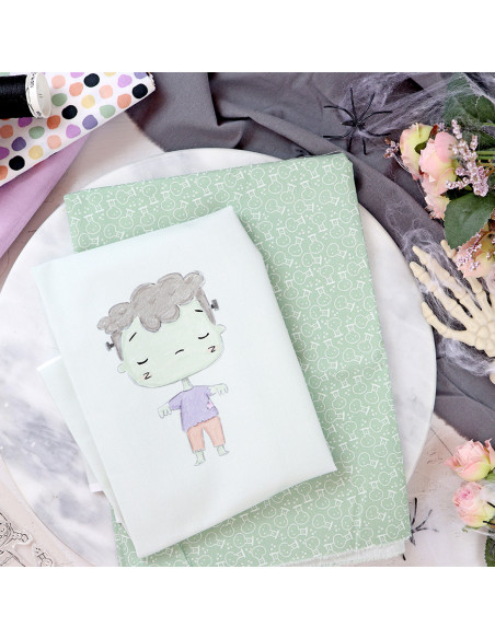 Frankeira Printed panel fabric | Cute Halloween collection