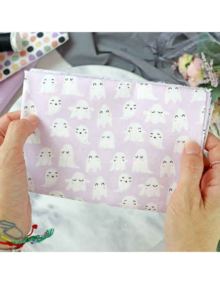 5m Boo printed fabric | Cute Halloween by Alúa Cid