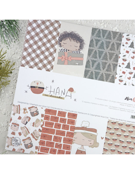Ohana en diciembre 12x12" paper pad | Alúa Cid design