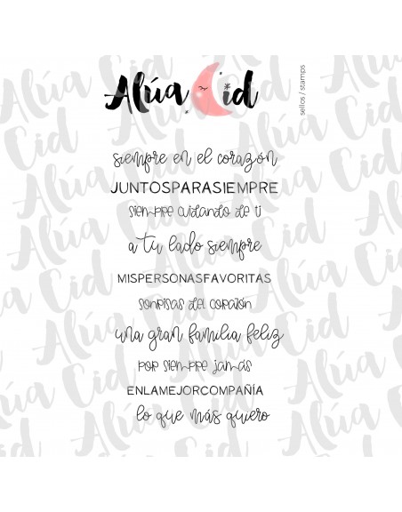 Momentos en familia clear stamps set | Alúa Cid
