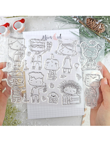 Kalikimaka stamp & dies set by Alúa Cid