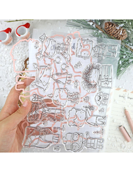 Kalikimaka stamp & dies set by Alúa Cid