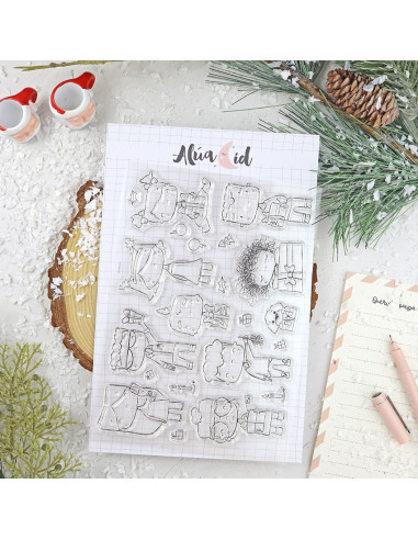 Kalikimaka clear stamp set by Alúa Cid Kalikimaka clear stamp set by Alúa Cid