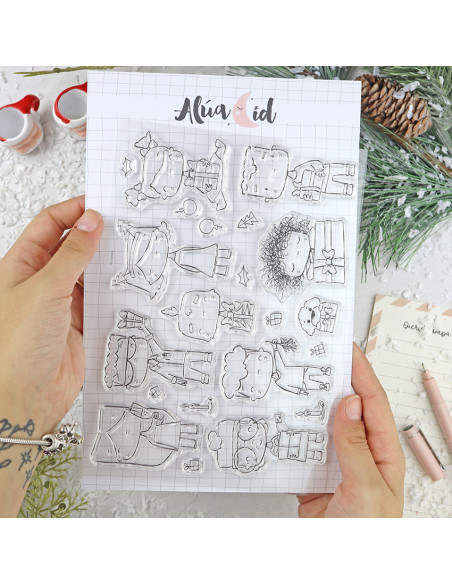 Kalikimaka clear stamp set by Alúa Cid