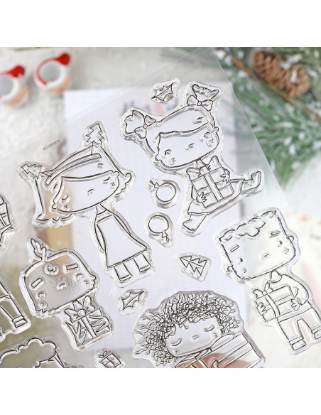 Kalikimaka clear stamp set by Alúa Cid