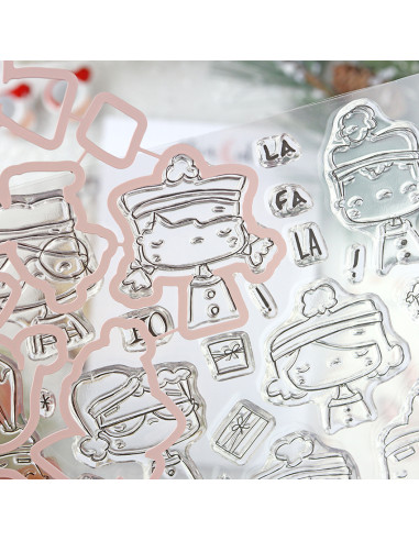 Noel stamp & dies set by Alúa Cid