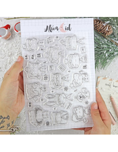 Noel clear stamp set by Alúa Cid 2