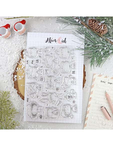 Noel clear stamp set by Alúa Cid