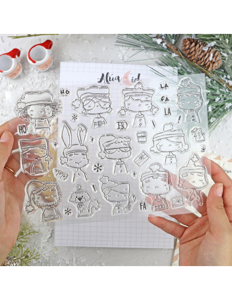 Noel clear stamp set by Alúa Cid