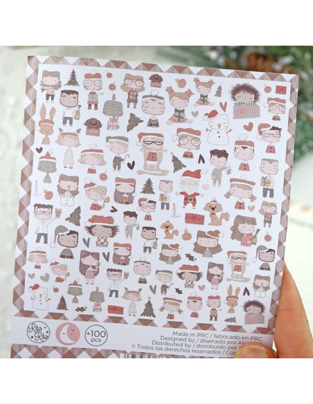 Ohana en Diciembre ilustrations die-cut by Alúa Cid