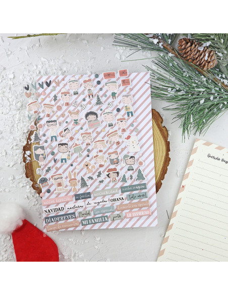 Ohana en Diciembre puffy stickers | Alúa Cid design