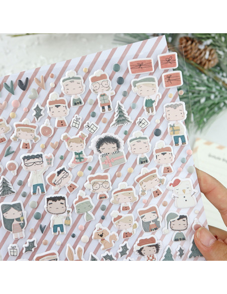 Ohana en Diciembre puffy stickers | Alúa Cid design