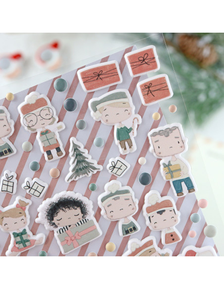 Ohana en Diciembre puffy stickers | Alúa Cid design