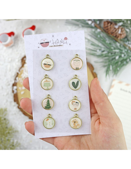 Ohana en Diciembre mini metallic charms set | Alúa Cid design