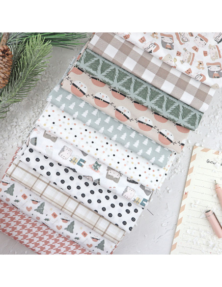 5m Nieve printed fabric | Ohana en Diciembre by Alúa Cid