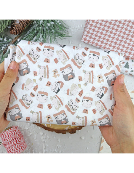 5m Santa's printed fabric | Ohana en Diciembre by Alúa Cid