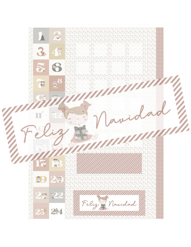 Calendario de adviento Printed Panel... Calendario de adviento Printed Panel...