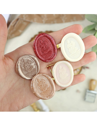 Flores wax seal | Vero Ilustrada