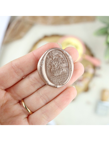 Flores wax seal | Vero Ilustrada