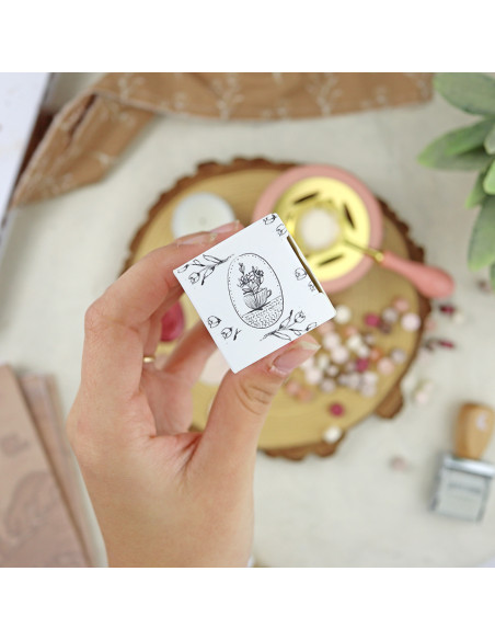 Flores wax seal | Vero Ilustrada