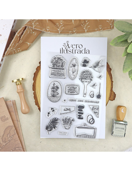Florecer clear stamp set by Vero Ilustrada