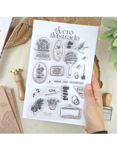 Florecer clear stamp set | Vero Ilustrada