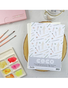 A5 set of 100% cotton watercolor paper