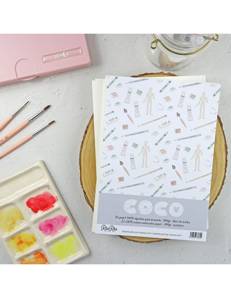 A5 set of 100% cotton watercolor paper
